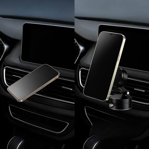Soporte Teléfono Coche – Fijación Magnética Rotativa y Segura