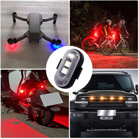 Luz LED Anti-Colisión – Ciclismo y Moto