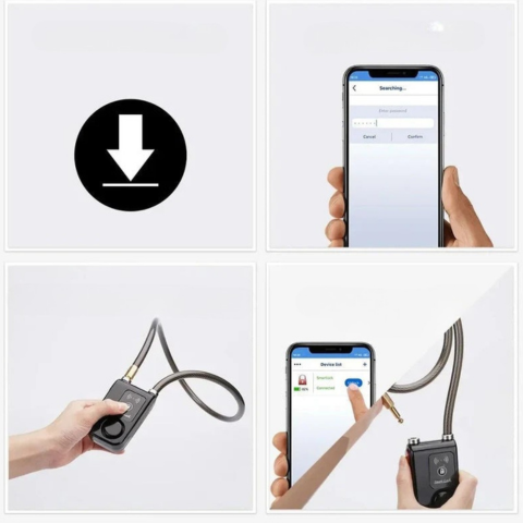 Antifurt inteligent pentru bicicletă cu alarmă de 110dB și control prin aplicație — protecție fiabilă și modernă