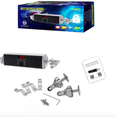 Coluna de Moto com Suporte de Guidão — Ideal para os Seus Percursos com Música