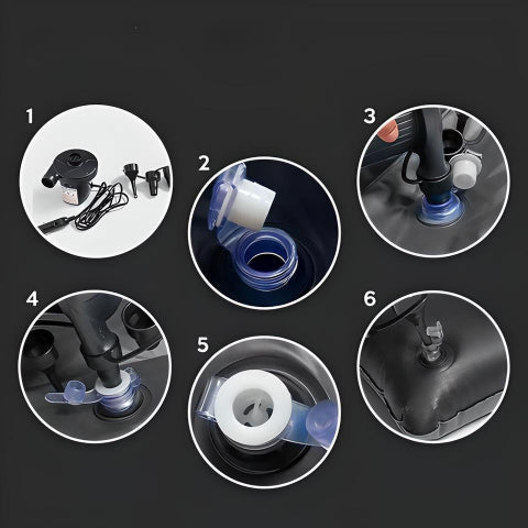 Vzduchová matrace pro zadní sedadlo auta – praktická a snadno instalovatelná