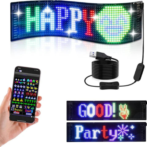 Pannello LED Programmabile per Auto — Comunicazione e Stile Moderno