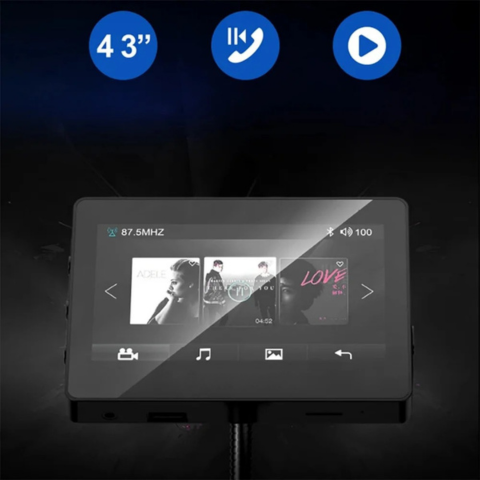 Leitor MP5 Para Carro — Compacto e Versátil