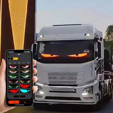 LED panel na čelním skle — Animovaný displej a dálkové ovládání