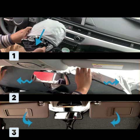 Solbeskyttelse for frontrute anti-varme og UV