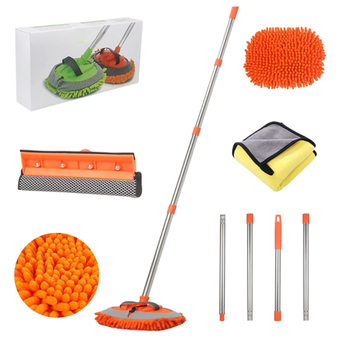 Multifunkční auto mycí sada — nastavitelná rukojeť a jemná utěrka