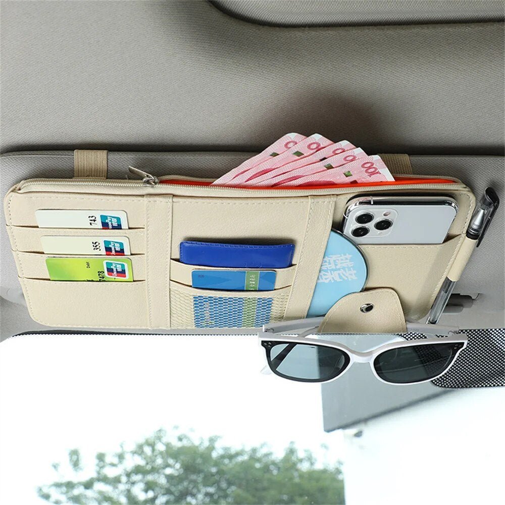 Organizzatore Auto Per Parasole — Tieni I Tuoi Accessori A Portata Di Mano