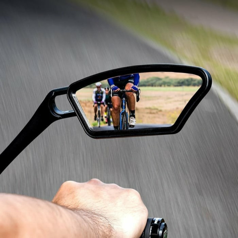 Motorsykkel- og sykkel-speil roterende 360° — Optimal beskyttelse og synlighet 
