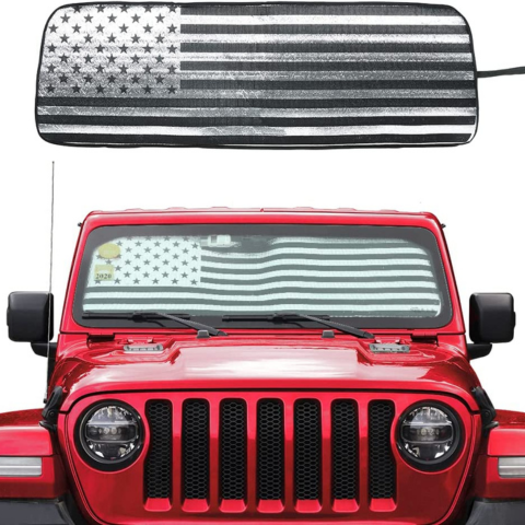 Para-Sol Para-Brisa Bandeira Americana — Estilo Único E Proteção Contra Calor 