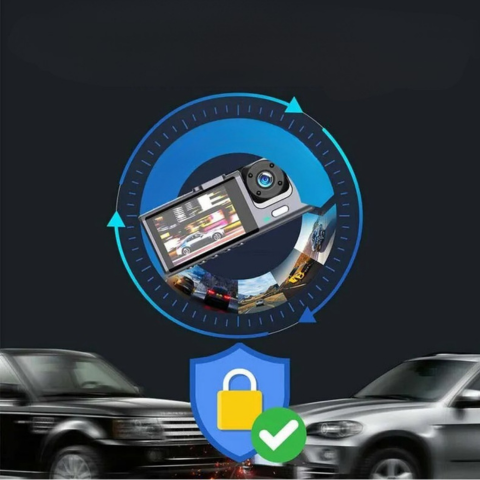Câmara de Carro Frontal e Interior – Gravação em Alta Definição 