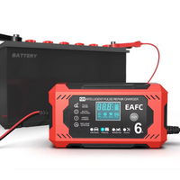 Intelligent Bilbatterilader 12V/24V - LCD-skjerm & Automatisk beskyttelse 