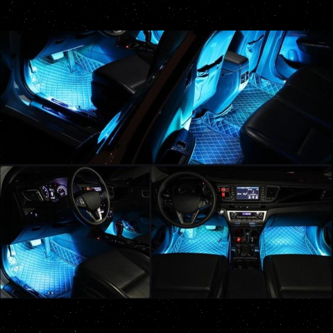 Lâmpada de Ambiente LED para Carro – Design Interior Estilizado 