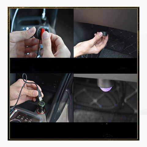 Lâmpada de Ambiente LED para Carro – Design Interior Estilizado 