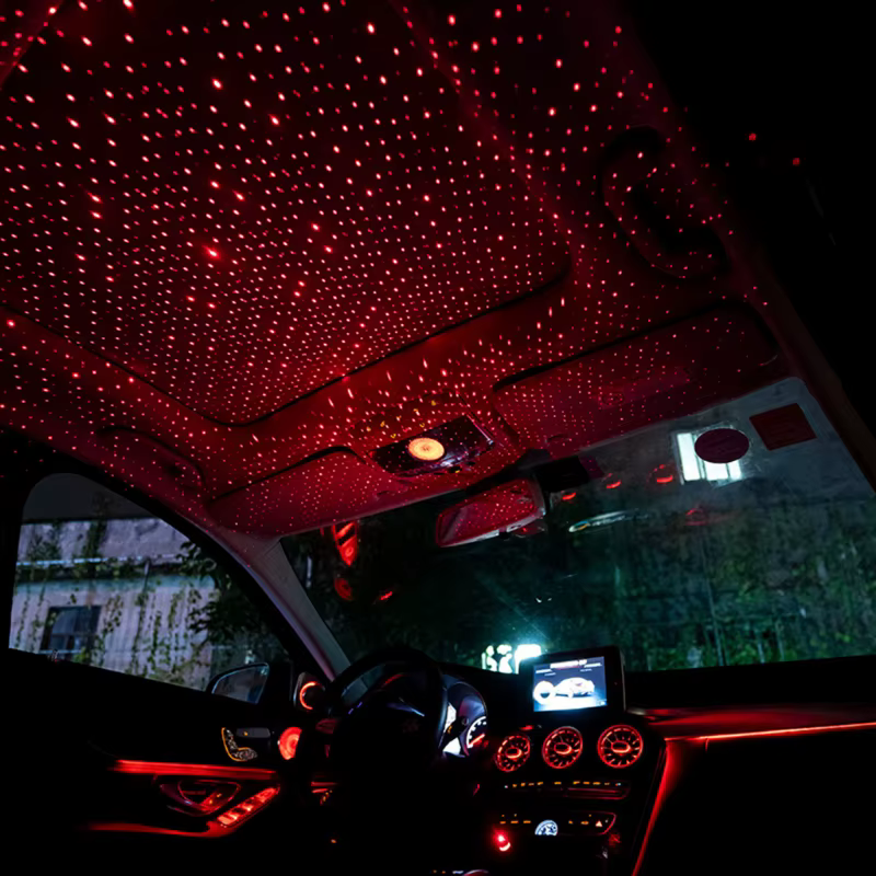Iluminación LED Estrellada Para Techo De Coche — Ambiente Nocturno Mágico 