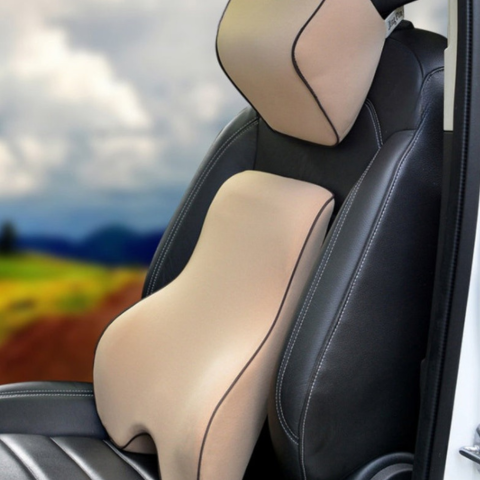 Muistivaahtomuovinen lannerangan tuki ja niskatyyny - mukavuus ja selän helpottaminen