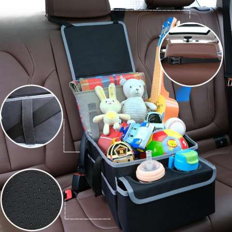 Organizador de Assento Traseiro Dobrável — Viagem Bem Organizada 