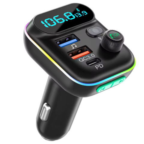 Transmetteur FM Bluetooth Pour Voiture — Appels Clairs & Musique Sans Fil