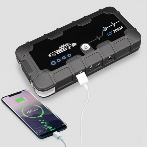 Accu Starter 12V 2000A — Snelladen & Multi-Usage 