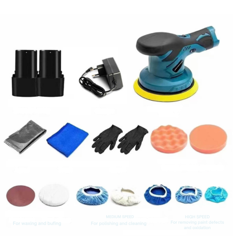Kit de Polimento Elétrico Sem Fio — 6 Velocidades Ajustáveis 
