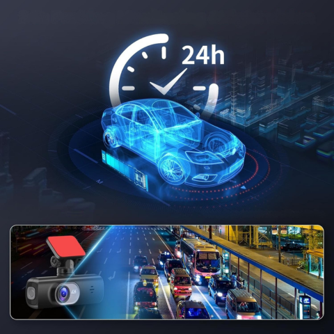 Dashcam Podwójny Obiektyw – Całkowita Kontrola i Połączenie WiFi 