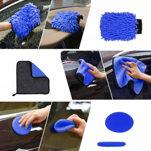Kit de Herramientas de Limpieza de Coche — Multifuncional con Bolsa de Almacenamiento 