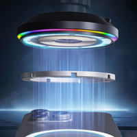 תמיכה לטלפון ברכב – טעינה אלחוטית ותאורת LED 