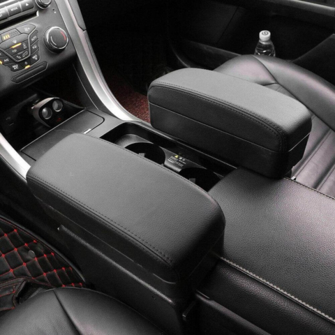 Apoio de Braço de Carro Multifuncional – Conforto, Armazenamento e Carregamento 