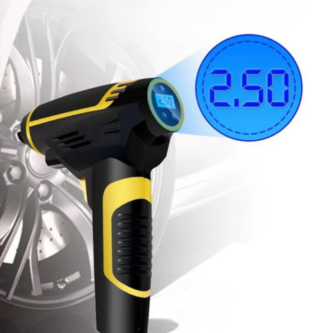 Compresor de Aire Portátil 120W — Inflado Rápido Con Pantalla Digital 