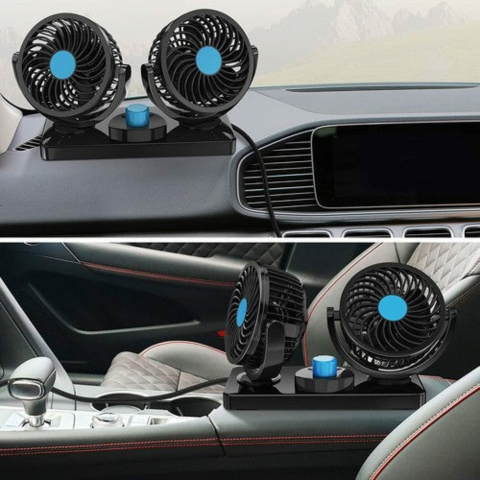 Double Fan for Car — Ideal for Summer and Winter 