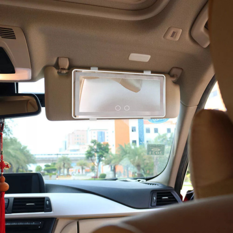 LED Spiegel Voor Auto Zonnescherm – Verstelbare En Oplaadbare Verlichting 
