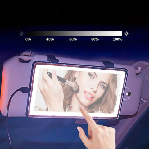 LED Spiegel Voor Auto Zonnescherm – Verstelbare En Oplaadbare Verlichting 