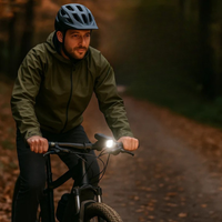 Luz frontal de 250 lúmenes para bicicleta - maior visibilidade e segurança nocturna