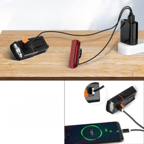 USB Rechargeable Bike Light Kit - Total Visibility & Safety