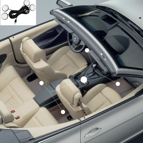 Lâmpada de Ambiente LED para Carro – Design Interior Estilizado 
