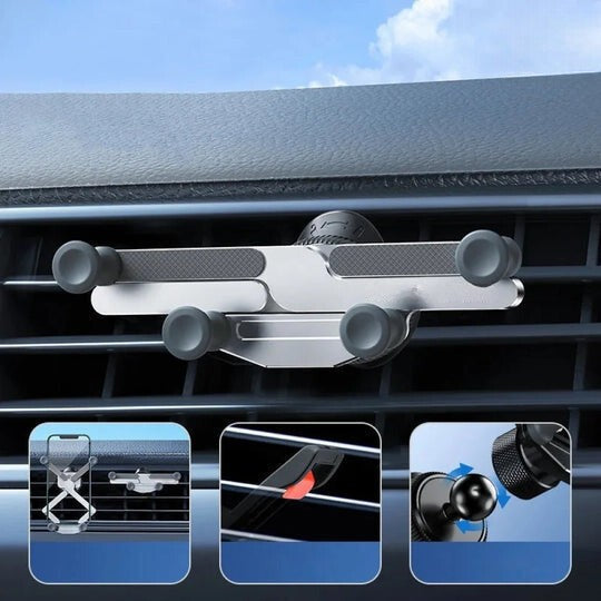 サポート 車用電話 グリル エアコン - 360度回転 & 自動ロック 